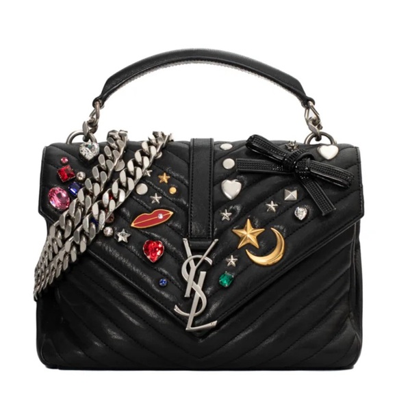 Saint Laurent Handbags - Auth LMT YSL Saint Laurent Patchwork Monogram College Bag